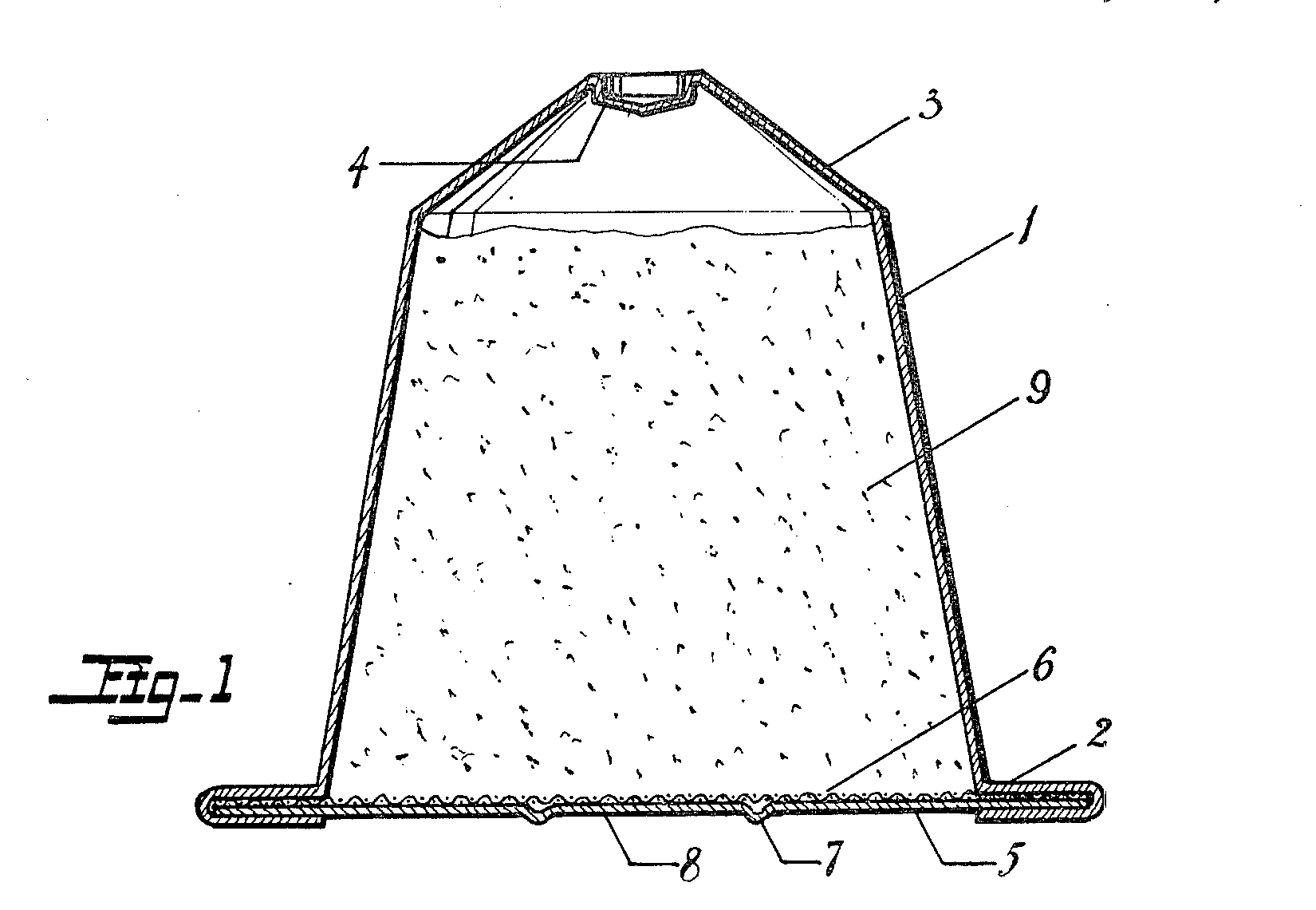 Sealed capsule cross-section, Fig. 1 of US4136202A.